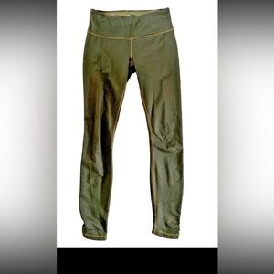 Womens Prana Sz Small Basic Olive Leggings Yoga Athleisure Base Layer Long Ankle